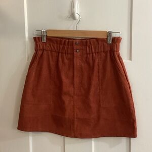 HYFVE Corduroy Burnt Orange Mini Skirt